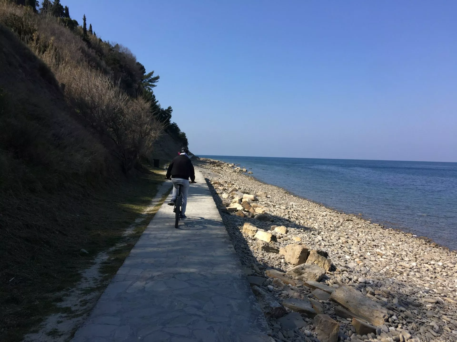 Radfahren an der Küste