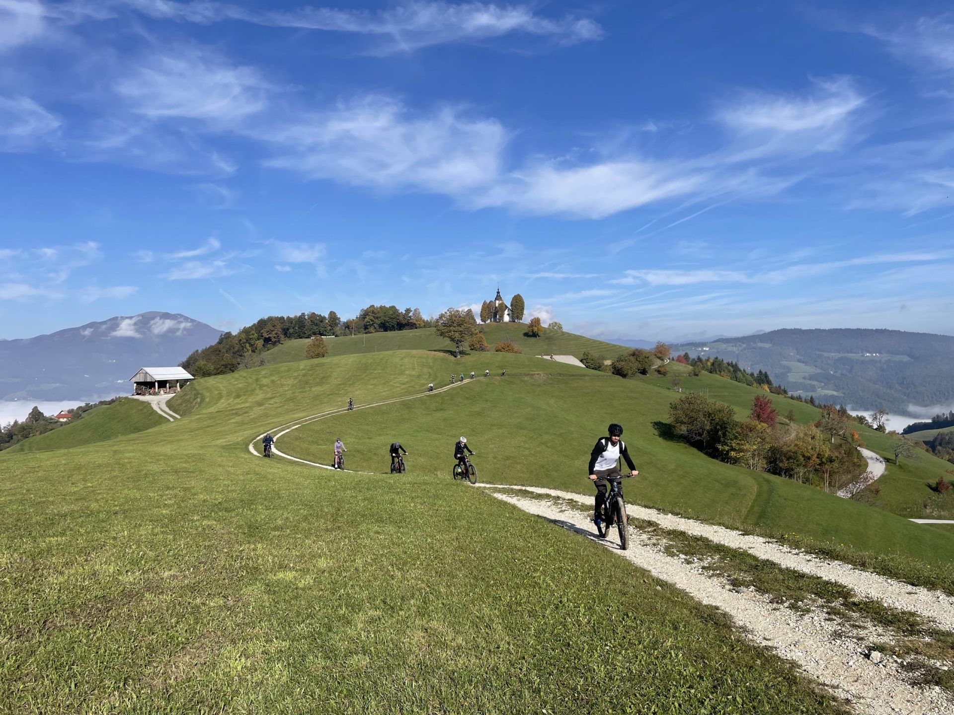 Great mountain biking terrain on Bukov Vrh Poljane valley