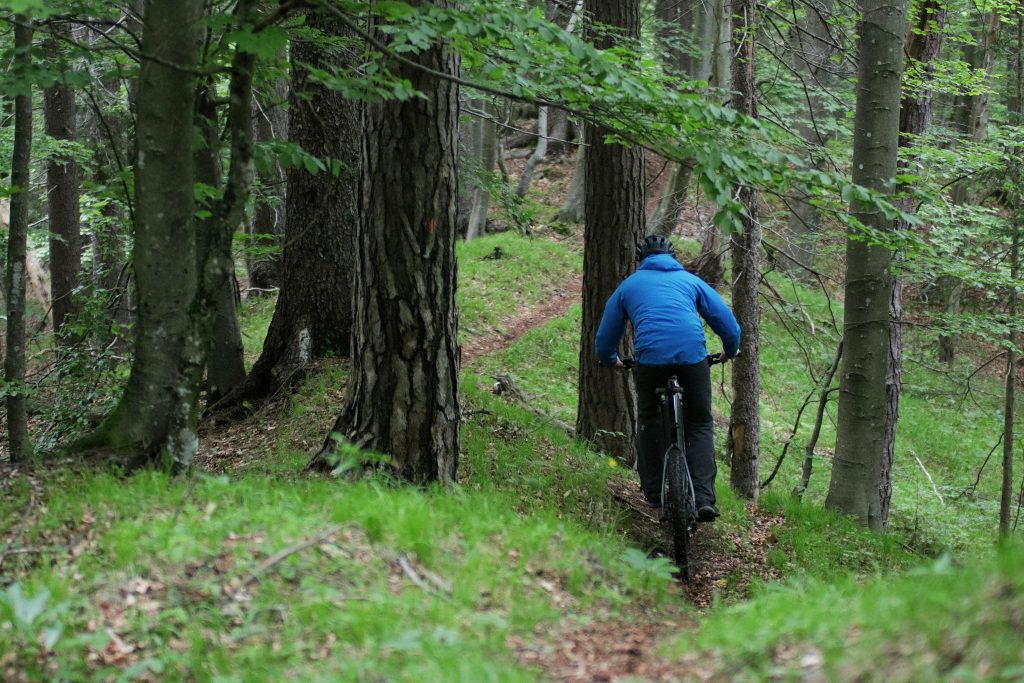 Le plaisir du VTT dans les forêts de Kr. Gora